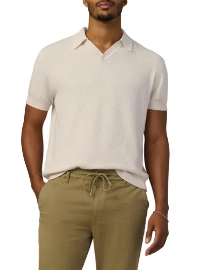 Joe's Jeans Men's Johnny Honeycomb Knit Polo Shirt In Neutral