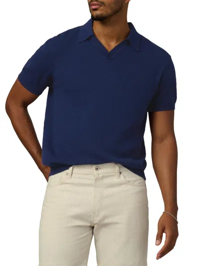 Joe's Jeans Men's Johnny Honeycomb Knit Polo Shirt In Blue