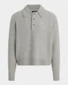 Joe's Jeans Men's Julian Polo Sweater In Heather Grey