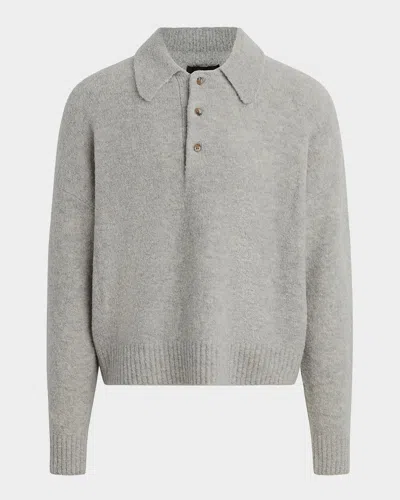 Joe's Jeans Men's Julian Polo Sweater In Heather Grey