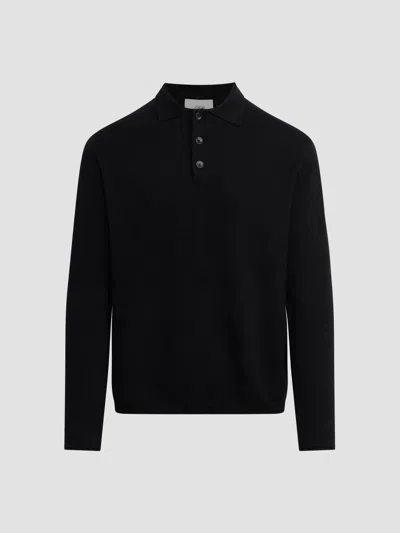 Joe's Jeans Men's Merino Wool Polo Sweater In Black