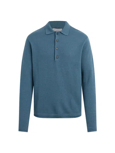 Joe's Jeans Men's Merino Wool Polo Sweater In Blue
