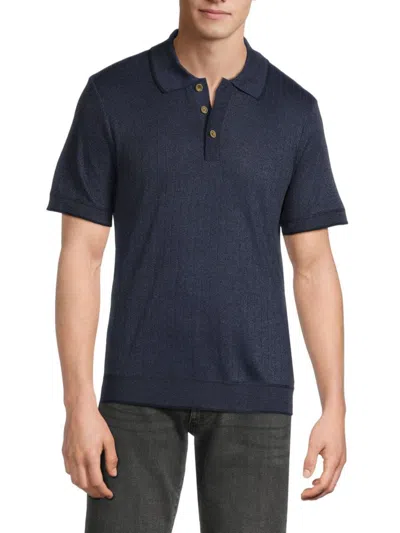 JOE'S JEANS MEN'S RIB-KNIT POLO SWEATER