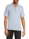 Joe's Jeans Men's Rib-knit Polo Sweater In Sky Blue
