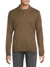 Joe's Jeans Men's Ribbed Polo Sweater In Brown