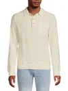 Joe's Jeans Men's Ruben Long Sleeve Sweater Polo In Chalk