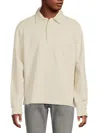Joe's Jeans Men's Solid Cotton Polo Sweatshirt In Neutral