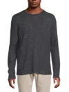 Joe's Jeans Men's Tate Waffle-knit Crewneck Top In Animal Print