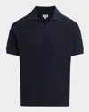 Joe's Jeans Textured Short Sleeve Polo Sweater In True Navy