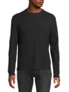 Joe's Jeans Men's Waffle-knit Cottob-blend Sweatshirt In Black