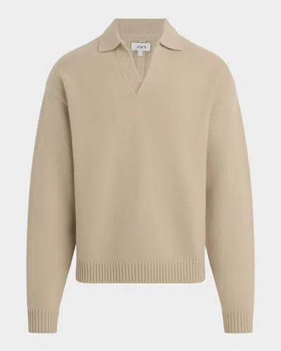 JOE'S JEANS MEN'S WOOL RELAXED POLO SWEATER