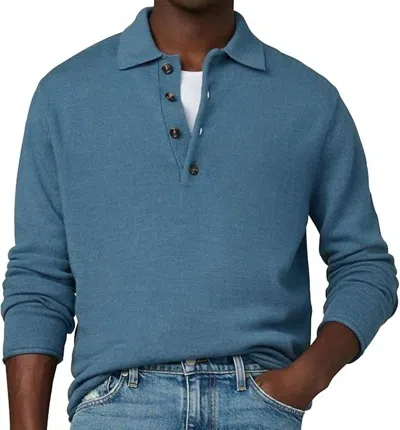 Joe's Jeans Merino Sweater Polo Shirt In Bluefin