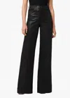 Joe's Jeans Mia Petite High Rise Wide Leg Pants In Black In Black