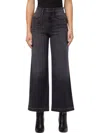 Joe's Jeans Mia High Rise Wide Ankle With Cut Hem Jean In Portrait In Multi