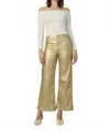Joe's Jeans Mia High Rise Wide Leg Ankle Pants In Gold Foil In Gold
