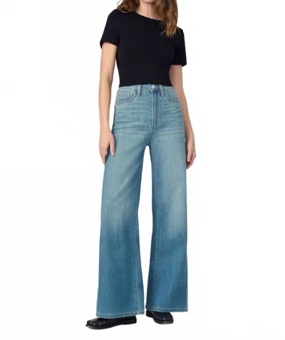 Joe's Jeans Mia High Rise Wide Leg Petite Jeans In Hot Shot In Blue