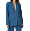 Joe's Jeans Nina Denim Boyfriend Blazer In Fine In Blue