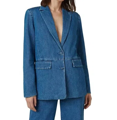 Joe's Jeans Nina Denim Boyfriend Blazer In Fine In Blue