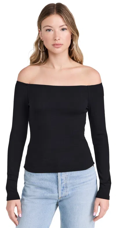 Joe's Jeans Off Shoulder Top Black
