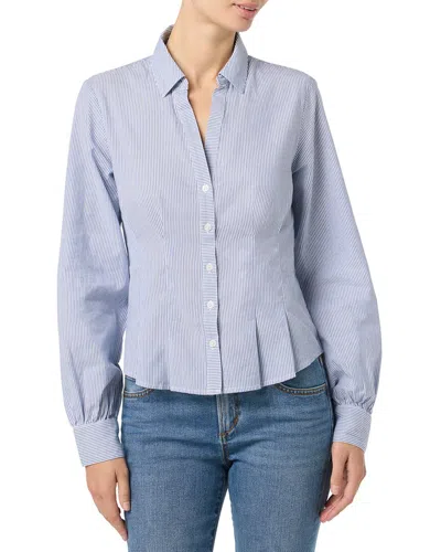 Joe's Jeans Pleated Dress Shirt In Blue