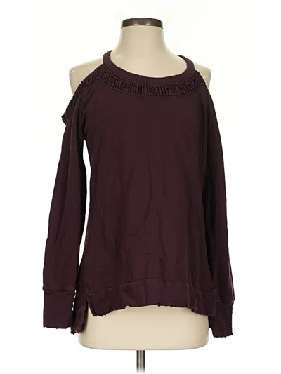 Pre-owned Joe's Jeans Pullover Sweater In Burgundy