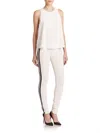 Joe's Jeans Raine Printed Tuxedo-stripe Snake Print Skinny Jeans In White In White