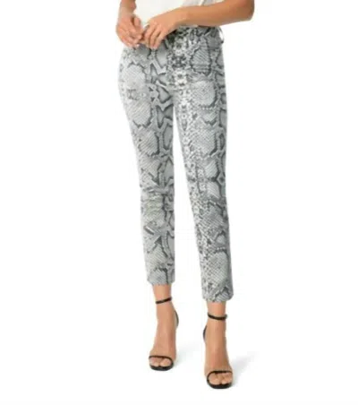 Joe's Jeans Scaled Python Snake Print High Rise Crop Jeans In Black, White In Multi