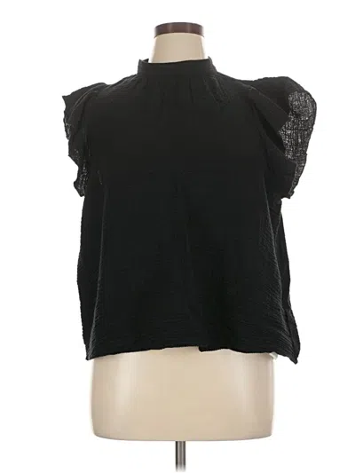 Pre-owned Joe's Jeans Short Sleeve Blouse In Black