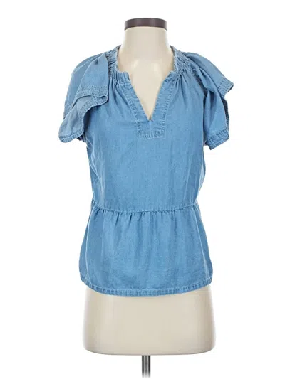 Pre-owned Joe's Jeans Short Sleeve Blouse In Blue