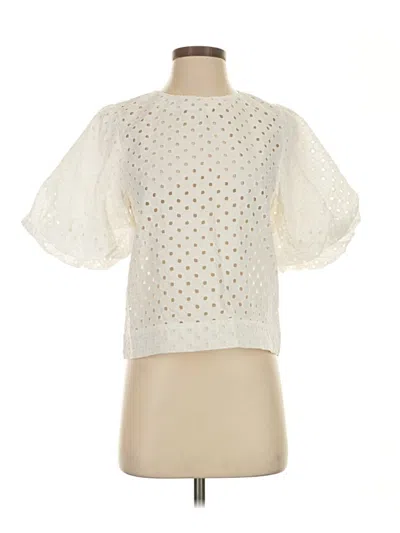 Pre-owned Joe's Jeans Short Sleeve Blouse In Ivory