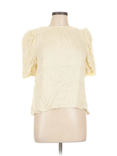 Pre-owned Joe's Jeans Short Sleeve Blouse In White
