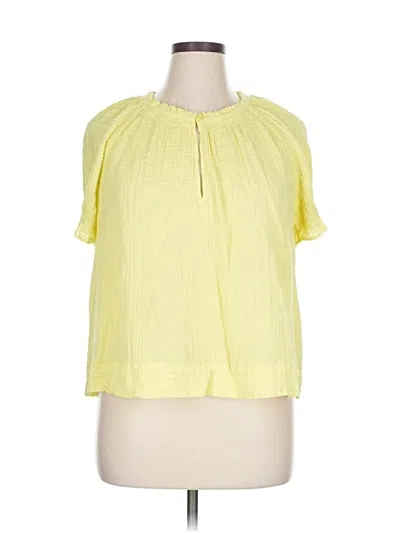 Pre-owned Joe's Jeans Short Sleeve Blouse In Yellow