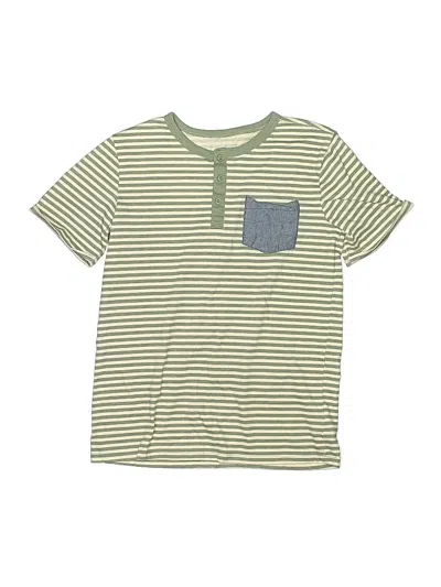 Pre-owned Joe's Jeans Kids' Short Sleeve Henley Shirt In Green