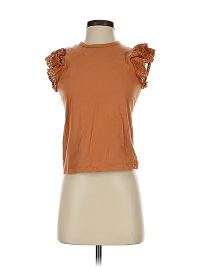 Pre-owned Joe's Jeans Short Sleeve Top In Brown