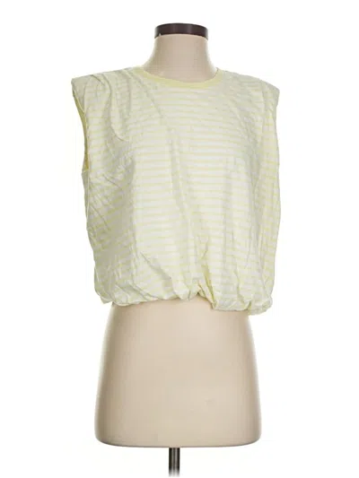 Pre-owned Joe's Jeans Sleeveless T-shirt In Yellow