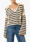 Joe's Jeans Sloane Popover V-neck Sweater In Breton Stripe In Neutral
