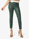 Joe's Jeans Snake Print Coated Skinny Jeans In Green In Green