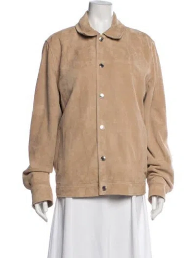 Pre-owned Joe's Jeans Suede Denim Jacket In Neutrals