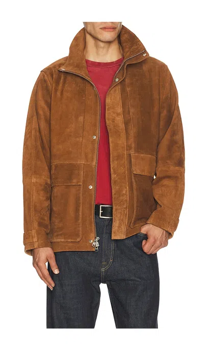 Joe's Jeans Suede Modern Travel Jacket In Brown