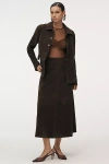 Joe's Jeans Tavi Faux-suede Midi Skirt In Brown