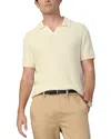 Joe's Jeans Textured Short Sleeve Polo Sweater In Sea Salt