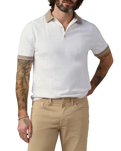 Joe's Jeans Textured Tennis Polo In White
