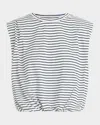 Joe's Jeans The Arden Sleeveless Stripe Tee In Breton Stripe