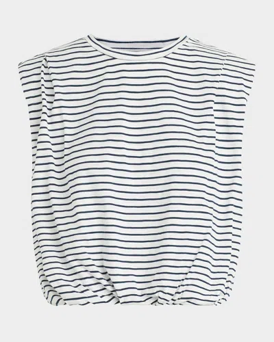 Joe's Jeans The Arden Sleeveless Stripe Tee In Breton Stripe