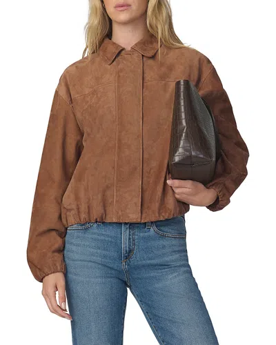 Joe's Jeans The Bella Suede Bomber Jacket In Brown