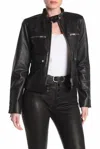 Joe's Jeans The Biker Leather Jacket In Black In Black