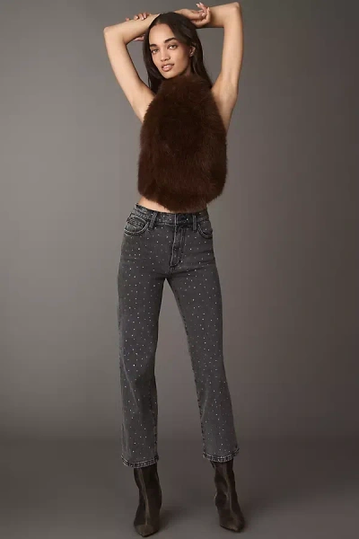 Joe's Jeans The Blake Crop High-rise Straight-leg Jeans In Brown