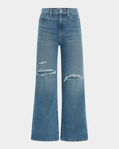 Joe's Jeans The Blake High Rise Wide Leg Crop Jeans In Blue