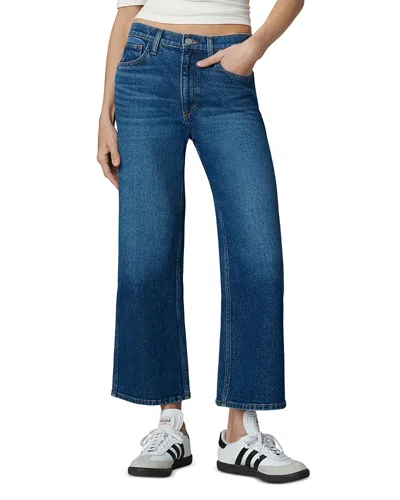 Joe's Jeans The Blake Cropped Wide Leg Jeans In Number One In Blue