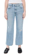 Joe's Jeans The Blake Cropped Wide Leg Jeans With Cut Hem Immaculate In Blue